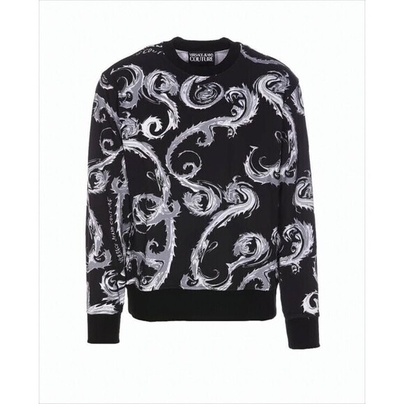 Versace Long-Sleeve Baroque Pattern Versace T-Shirt - NWT